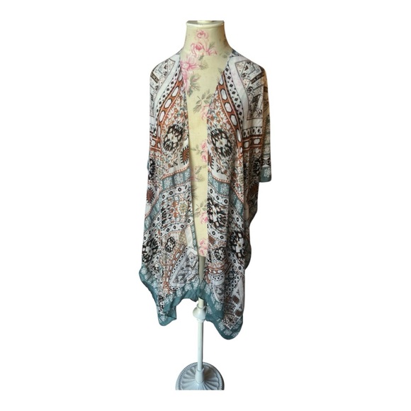 Rachel Rachel Roy Aztec Kimono Poncho - Picture 2 of 6